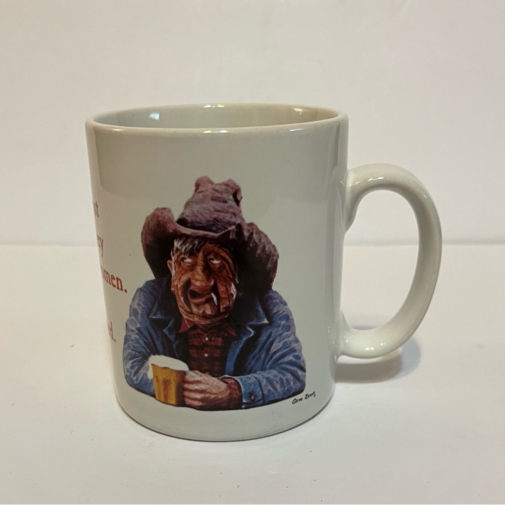 VTG Leanin Tree with Rustic Cowboy Coffee Mug